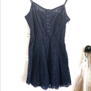 Kimchi Blue navy lace romper